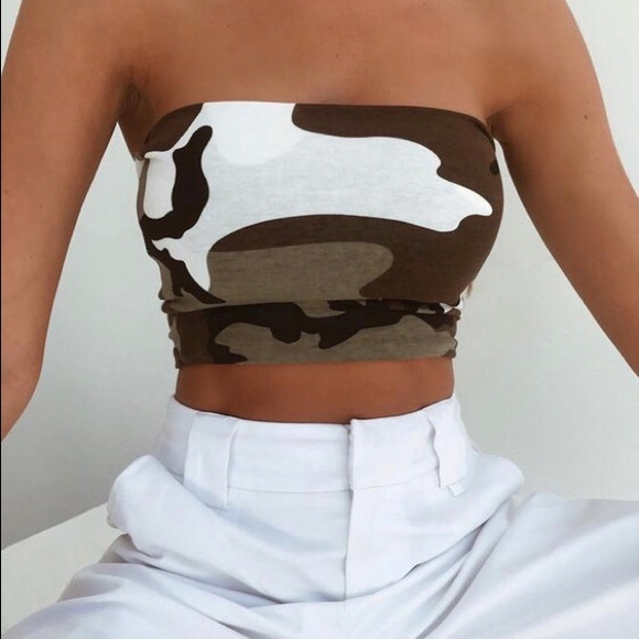 Tops - NWOT Camouflage Tube Top